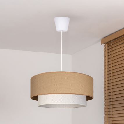 Brilagi - LED luster na lanku BOHO ECO 1xE27/10W/230V pr. 40 cm béžová/krémová