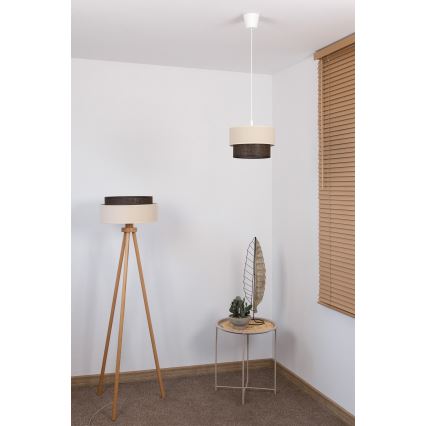 Brilagi - LED luster na lanku BOHO ŠTÝL 1xE27/15W/230V priemer 25 cm krémová/hnedá