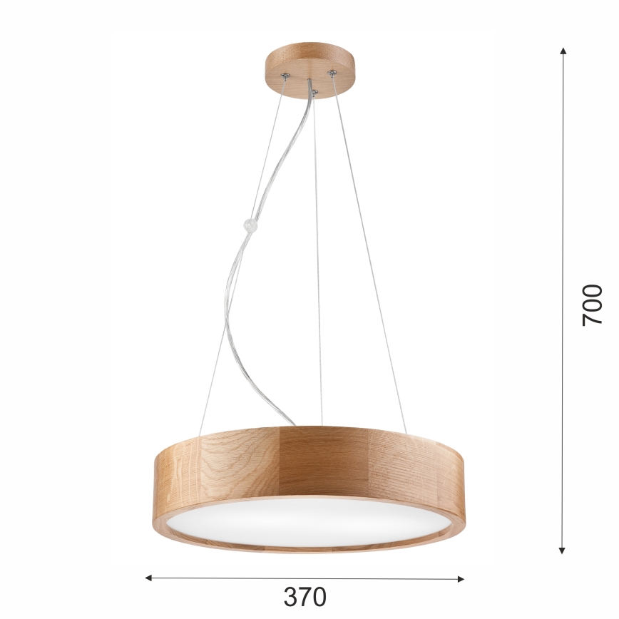Brilagi - LED luster na lanku CARVALHO 2xE27/15W/230V dub pr. 37 cm