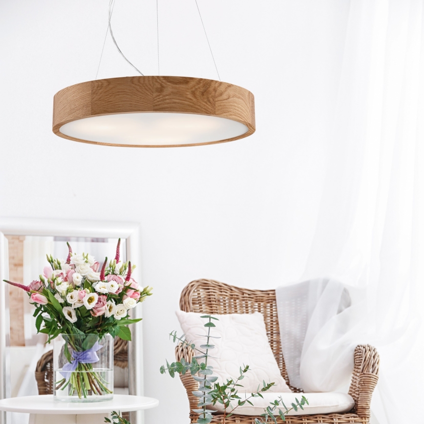 BRILAGI - LED luster na lanku CARVALHO 3xE27/15W/230V dub pr. 47,5 cm