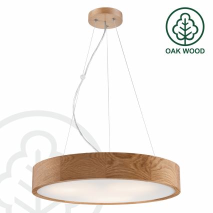 BRILAGI - LED luster na lanku CARVALHO 3xE27/15W/230V dub pr. 47,5 cm