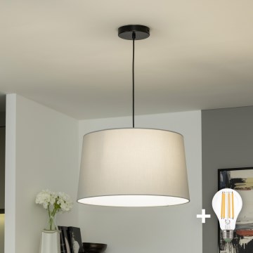 Brilagi - LED luster na lanku CERIA 1xE27/40W/230V priemer 45 cm šedý