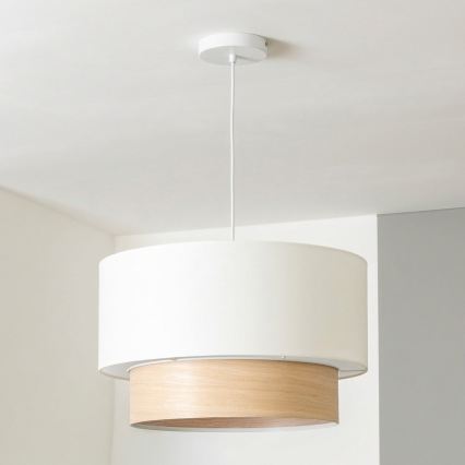 Brilagi - LED luster na lanku CERIA 1xE27/40W/230V priemer 50 cm biela/béžová