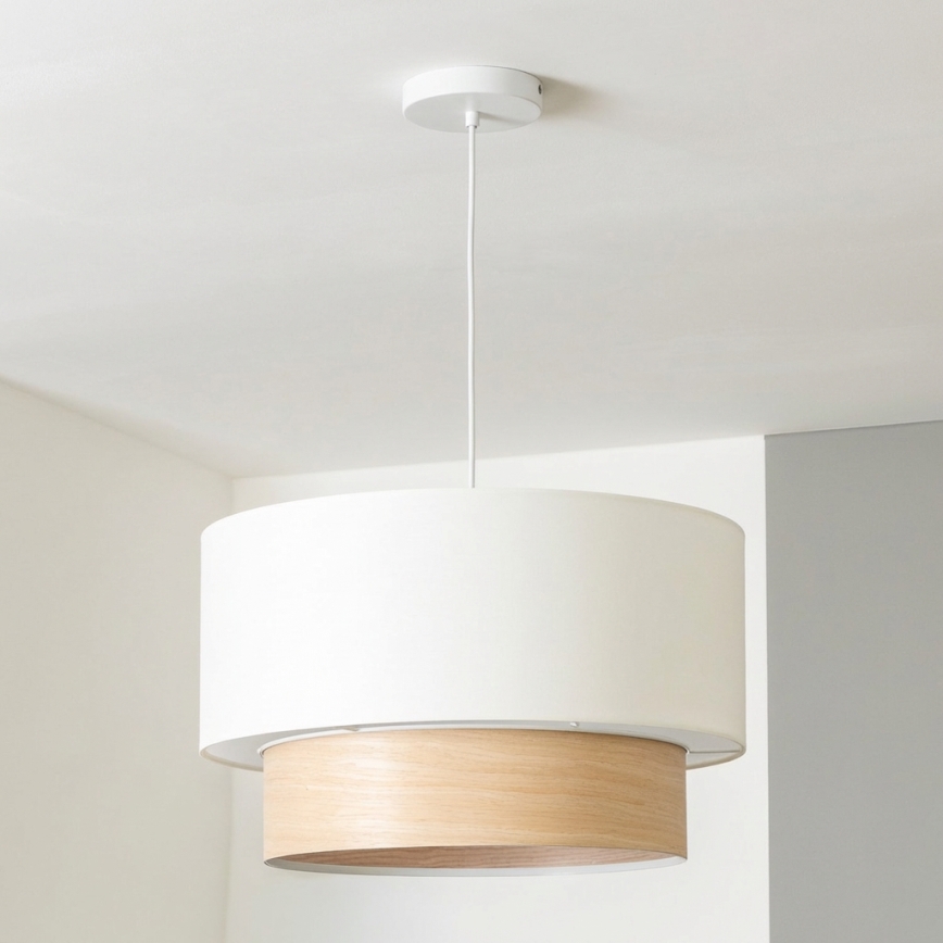 Brilagi - LED luster na lanku CERIA 1xE27/40W/230V priemer 50 cm biela/béžová