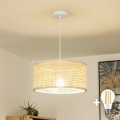 Brilagi - LED luster na lanku CERIA BOHO 1xE27/40W/230V pr. 25 cm bambus