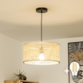 Brilagi - LED luster na lanku CERIA BOHO 1xE27/40W/230V pr. 40 cm bambus