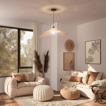 Brilagi - LED luster na lanku CERIA BOHO 1xE27/40W/230V pr. 70 cm bambus