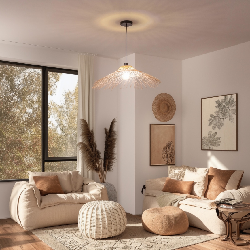 Brilagi - LED luster na lanku CERIA BOHO 1xE27/40W/230V pr. 70 cm bambus