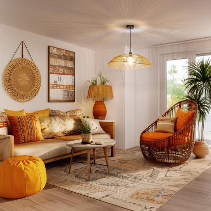 Brilagi - LED luster na lanku CERIA BOHO 1xE27/40W/230V pr. 70 cm hnedá