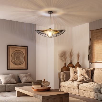 Brilagi - LED luster na lanku CERIA BOHO 1xE27/40W/230V pr. 80 cm čierna/hnedá