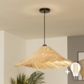 Brilagi - LED luster na lanku CERIA BOHO 1xE27/40W/230V, priemer 100 cm, ratan
