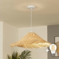 Brilagi - LED luster na lanku CERIA BOHO 1xE27/40W/230V priemer 100 cm ratan