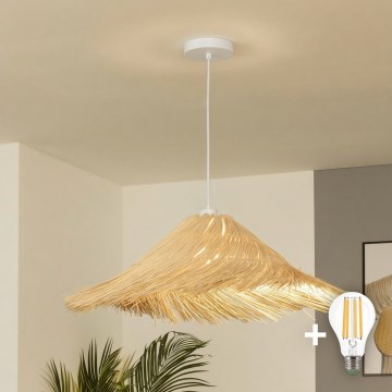 Brilagi - LED luster na lanku CERIA BOHO 1xE27/40W/230V priemer 100 cm ratan