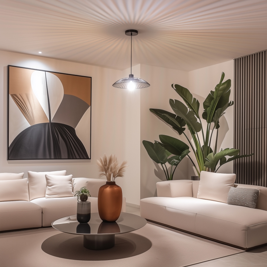 Brilagi - LED luster na lanku CERIA WIRE 1xE27/40W/230V pr. 26 cm čierna