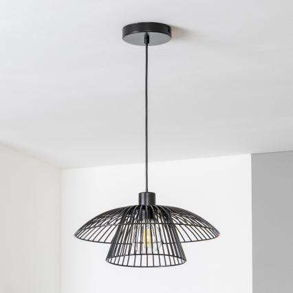 Brilagi - LED luster na lanku CERIA WIRE 1xE27/40W/230V pr. 38 cm čierna