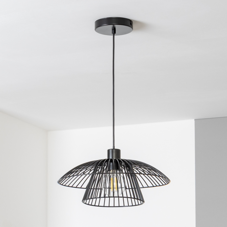 Brilagi - LED luster na lanku CERIA WIRE 1xE27/40W/230V pr. 38 cm čierna