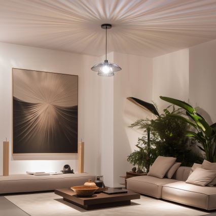 Brilagi - LED luster na lanku CERIA WIRE 1xE27/40W/230V pr. 38 cm čierna