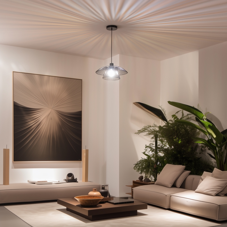 Brilagi - LED luster na lanku CERIA WIRE 1xE27/40W/230V pr. 38 cm čierna