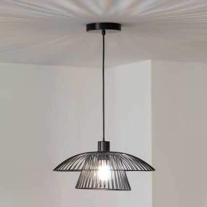 Brilagi - LED luster na lanku CERIA WIRE 1xE27/40W/230V pr. 38 cm čierna