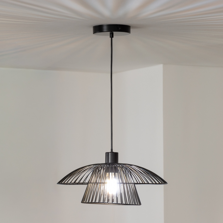 Brilagi - LED luster na lanku CERIA WIRE 1xE27/40W/230V pr. 38 cm čierna