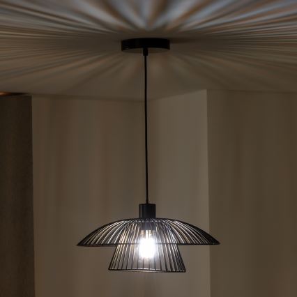 Brilagi - LED luster na lanku CERIA WIRE 1xE27/40W/230V pr. 38 cm čierna