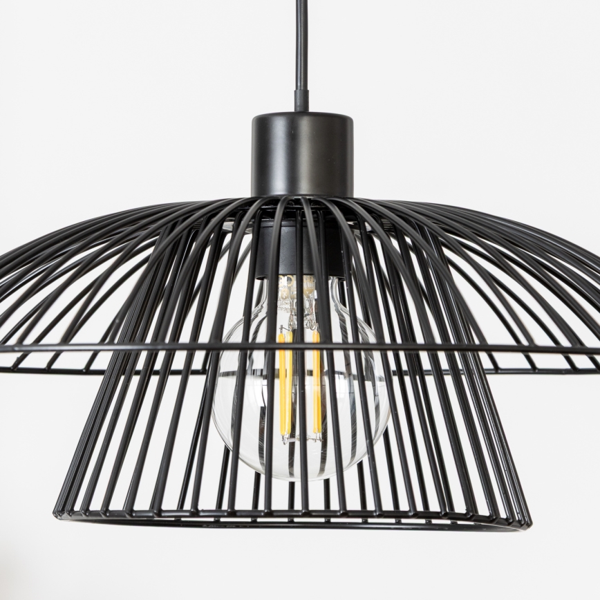 Brilagi - LED luster na lanku CERIA WIRE 1xE27/40W/230V pr. 38 cm čierna