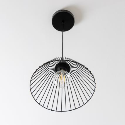Brilagi - LED luster na lanku CERIA WIRE 1xE27/40W/230V priemer 30 cm čierna