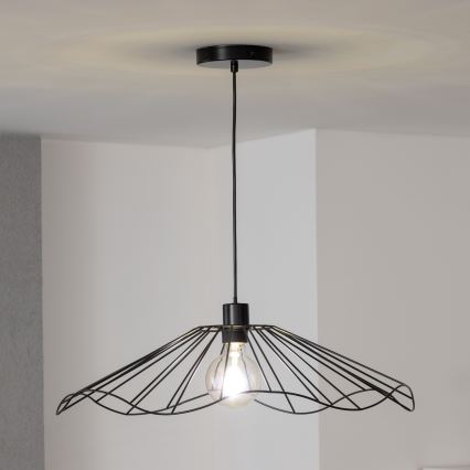Brilagi - LED luster na lanku CERIA WIRE 1xE27/40W/230V priemer 60 cm čierna