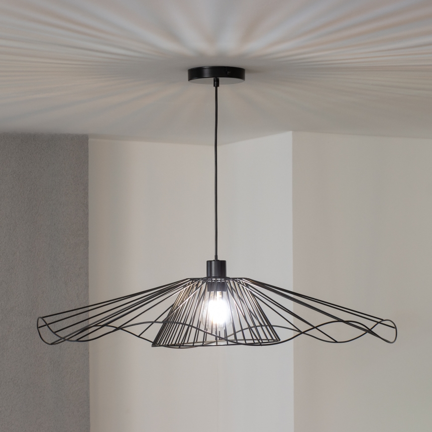Brilagi - LED luster na lanku CERIA WIRE 1xE27/40W/230V priemer 80 cm čierna