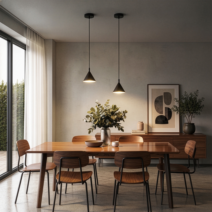 BRILAGI - LED Luster na lanku CONE SINGLE 1xGX53/15W/230V čierna