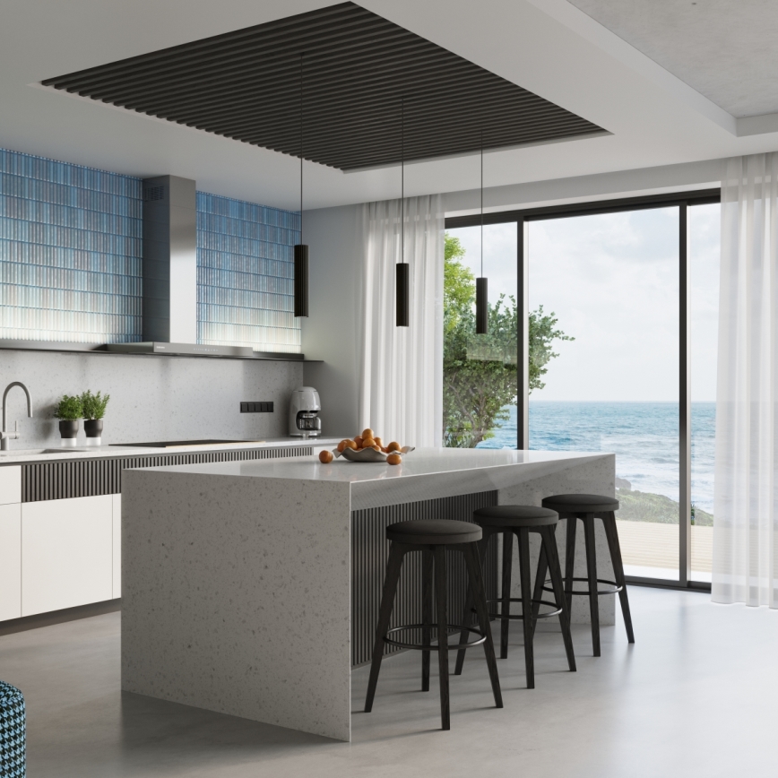 Brilagi - LED luster na lanku CRESTO 1xGU10/10W/230V čierna