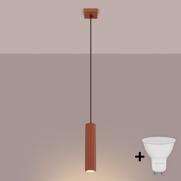 BRILAGI - LED luster na lanku CRESTO 1xGU10/10W/230V oranžový