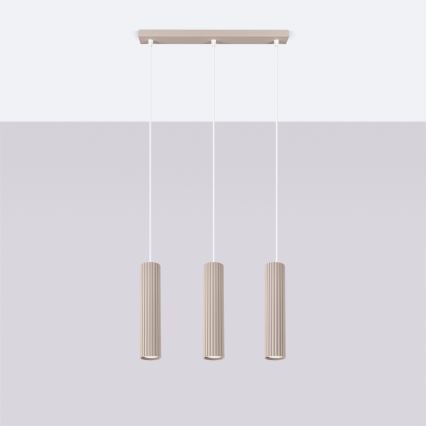 Brilagi - LED luster na lanku CRESTO 3xGU10/10W/230V taupe