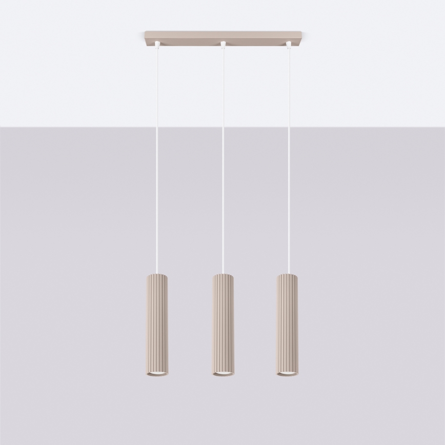 Brilagi - LED luster na lanku CRESTO 3xGU10/10W/230V taupe