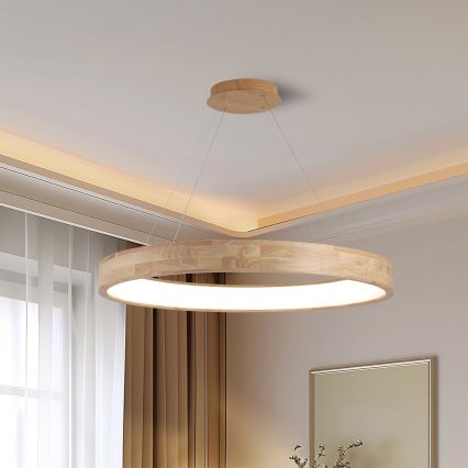 Brilagi - LED luster na lanku FALCON WOOD LED/60W/230V 3000/4000/6000K pr. 80 cm drevo