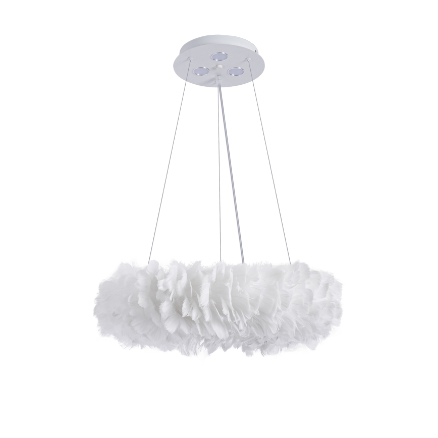 BRILAGI - LED luster na lanku FEATHER 3xE27/40W/230V + 3xLED/3W pr. 40 cm biela