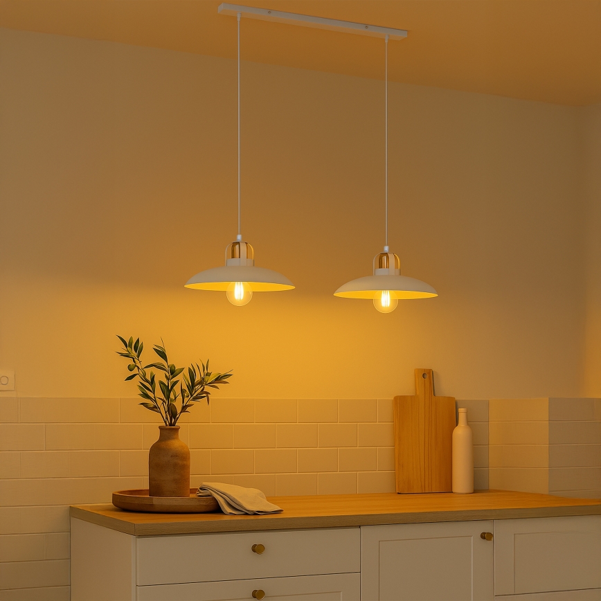 Brilagi - LED Luster na lanku FLAMENGO 2xE27/60W/230V biela