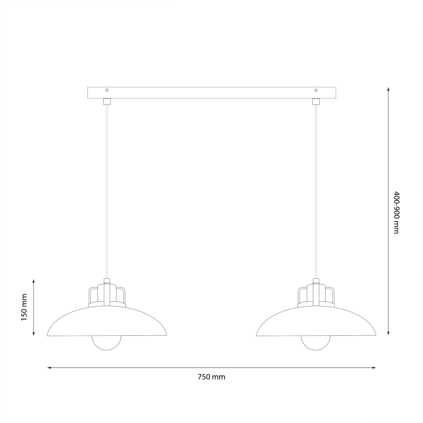 Brilagi - LED Luster na lanku FLAMENGO 2xE27/60W/230V biela