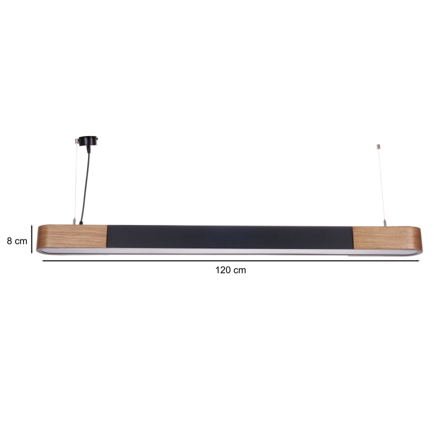 BRILAGI - LED luster na lanku GARDALINE LED/100W/230V dub/čierna