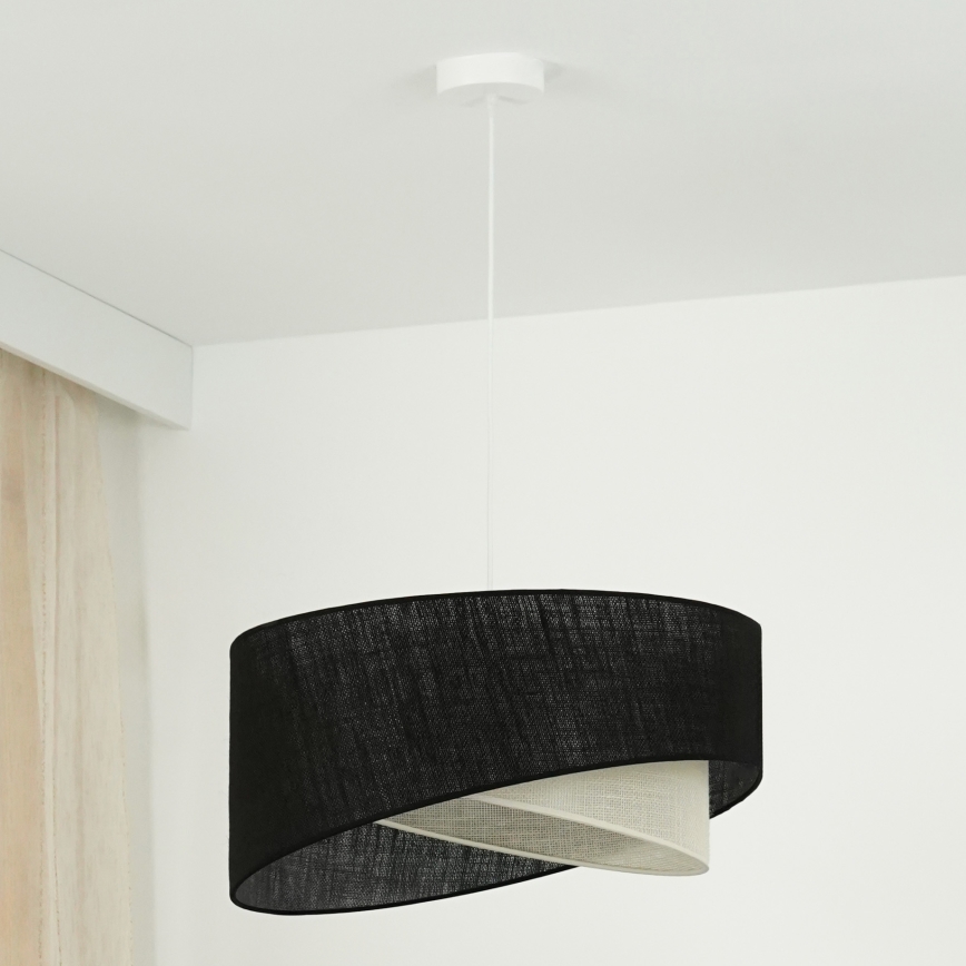 Brilagi - LED Luster na lanku LYRA 1xE27/15W/230V čierna/krémová