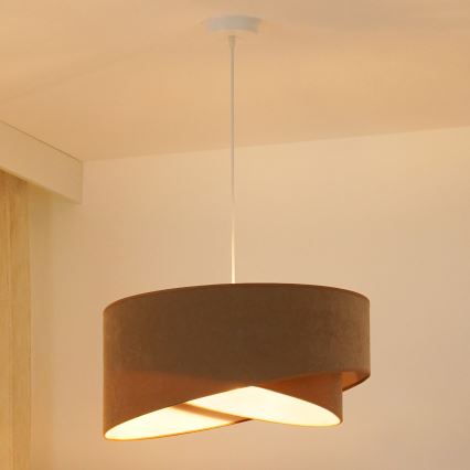 Brilagi - LED Luster na lanku LYRA 1xE27/15W/230V hnedá/biela