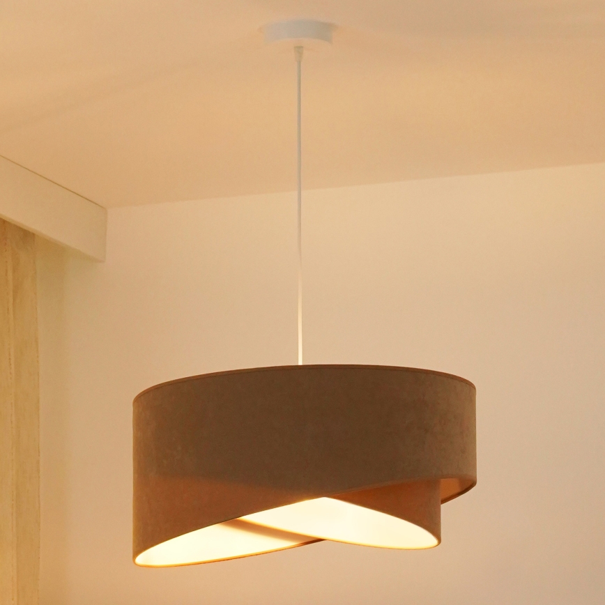 Brilagi - LED Luster na lanku LYRA 1xE27/15W/230V hnedá/biela
