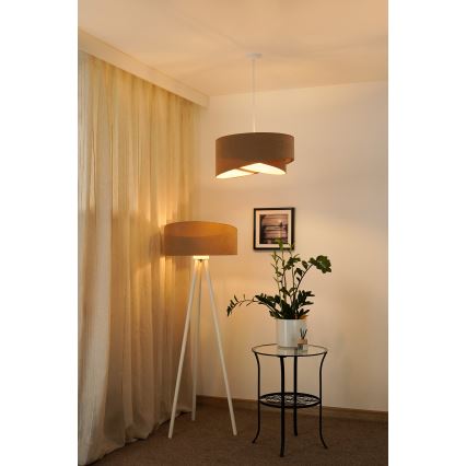 Brilagi - LED Luster na lanku LYRA 1xE27/15W/230V hnedá/biela