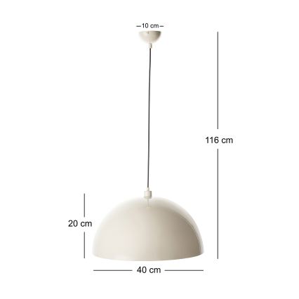 BRILAGI - LED luster na lanku METALO 1xE27/40W/230V pr. 40 cm béžová/medená