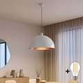 BRILAGI - LED luster na lanku METALO 1xE27/40W/230V pr. 40 cm biela/medená