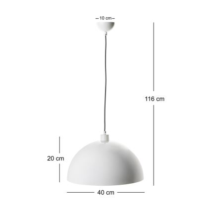 BRILAGI - LED luster na lanku METALO 1xE27/40W/230V pr. 40 cm biela/medená