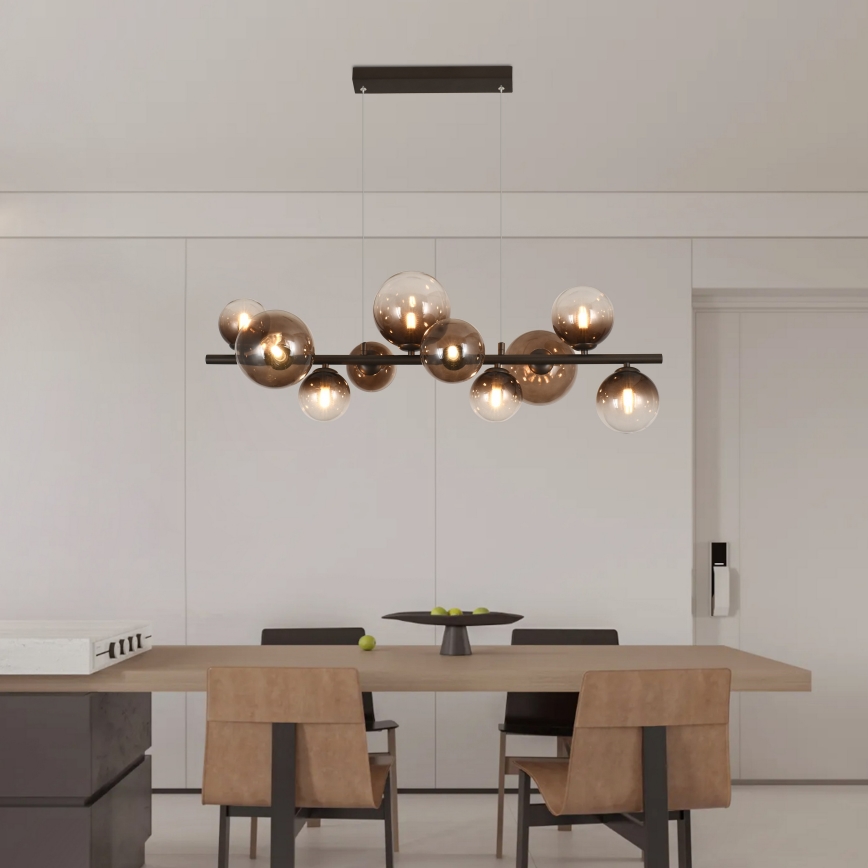 Brilagi - LED luster na lanku MILLA 10xG9/3W/230V hnedá/dymová hnedá