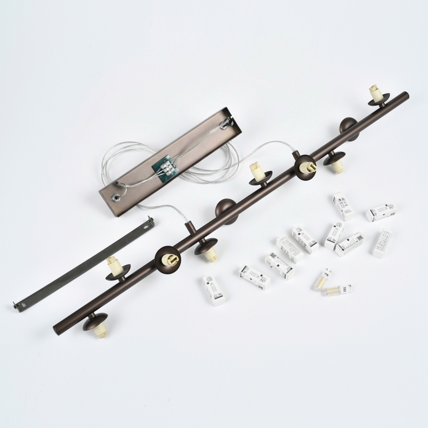 Brilagi - LED luster na lanku MILLA 10xG9/3W/230V hnedá/dymová hnedá