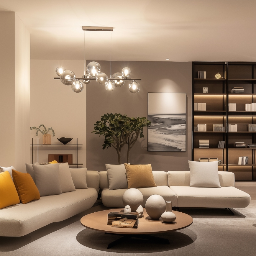 Brilagi - LED Luster na lanku MILLA 10xG9/3W/230V lesklý chróm/dymová