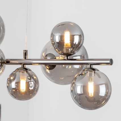 Brilagi - LED Luster na lanku MILLA 10xG9/3W/230V lesklý chróm/dymová